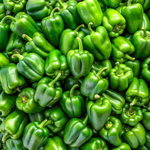 lots of green pepper for cooking as a background