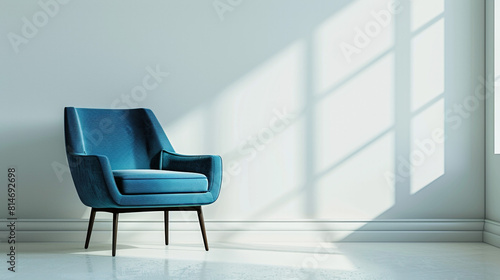 blue chair in the office