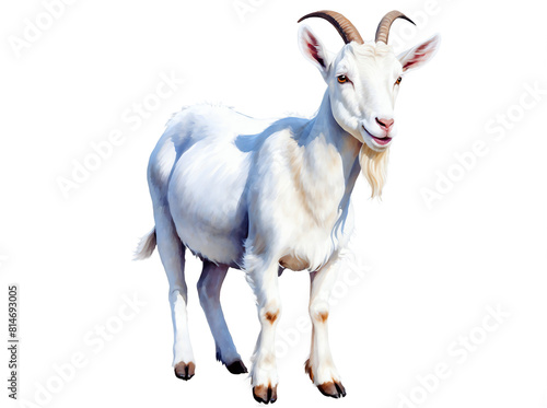 goat watercolor painting illustration isolated transparent background png .png