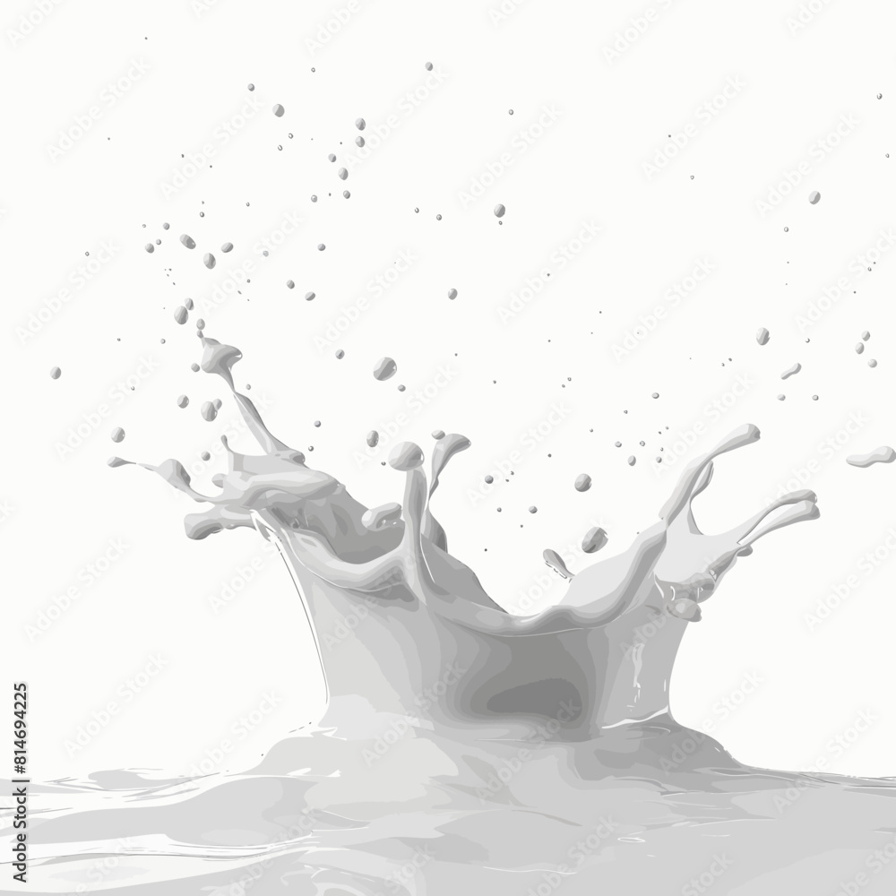a white liquid splashing into the water a white liquid splashing into the water