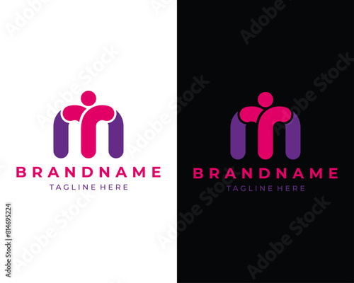 the m logo forms a person