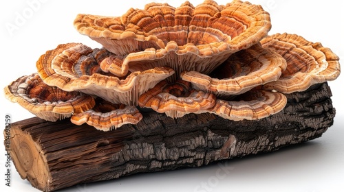 Trametes versicolor, also known as the turkey tail mushroom, is a polypore mushroom found throughout the world.