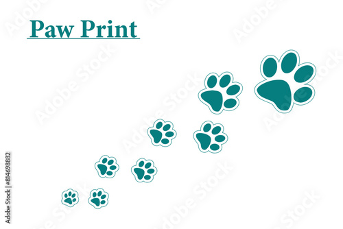 Paw foot print  T-Shirt Design © Shakil