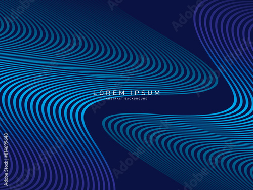 Abstract futuristic dark background with waving gradient design. Realistic 3d wallpaper with luxurious flowing lines. Elegant background for posters, websites, brochures, cards, banners, apps, etc.