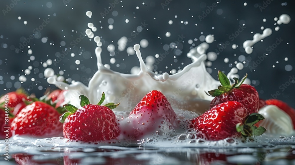 strawberries and milk splash strawberries and milk splash
