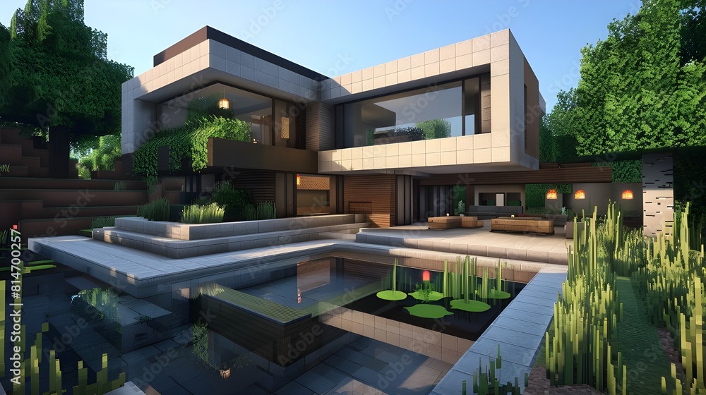 Fototapeta premium luxury home with pool
