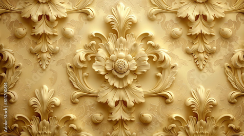 Elaborate Golden Baroque Relief Texture