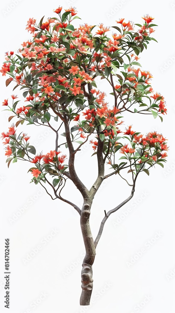 Photo of a beautiful tree with orange flowers