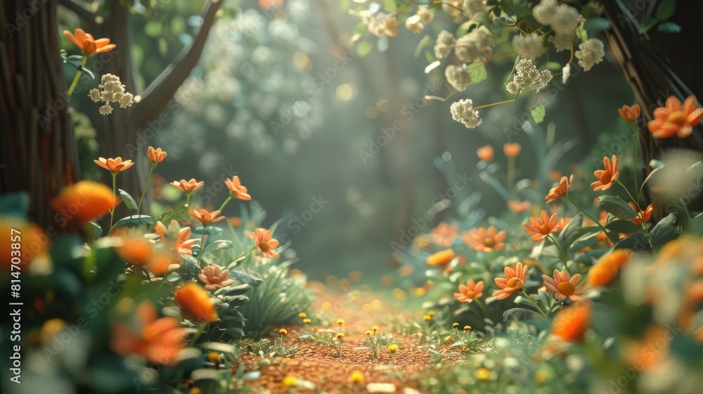 The image is a photo of a beautiful garden The image is a photo of a beautiful garden