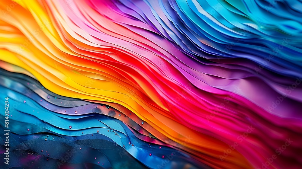 Vibrant rainbow paper edges abstract background Vibrant rainbow paper edges abstract background