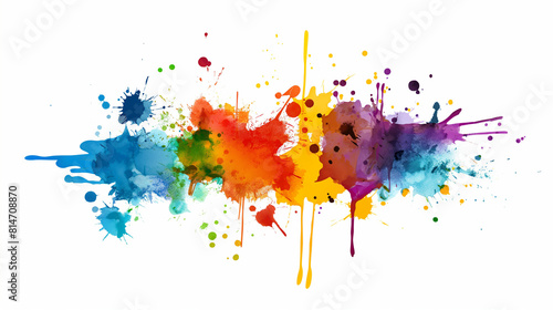 Colorful Paint Splatter on white Backgroundred  paint splash  Abstract Paint Splashes  colorful splashes of water