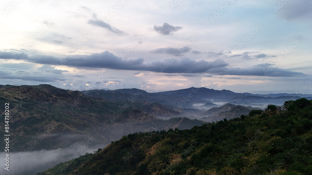 Beautiful moriing sky mountain clouds cover Upper wawa dam 2024 May Beautiful moriing sky mountain clouds cover Upper wawa dam 2024 May