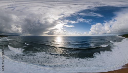panorama of a stormy sea hdri environment map round panorama spherical panorama equidistant projection 360 high resolution panorama