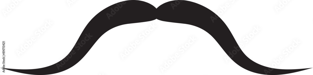 Moustache vector icon. Black retro style mustache. Shave barber vintage man face Moustache vector icon. Black retro style mustache. Shave barber vintage man face
