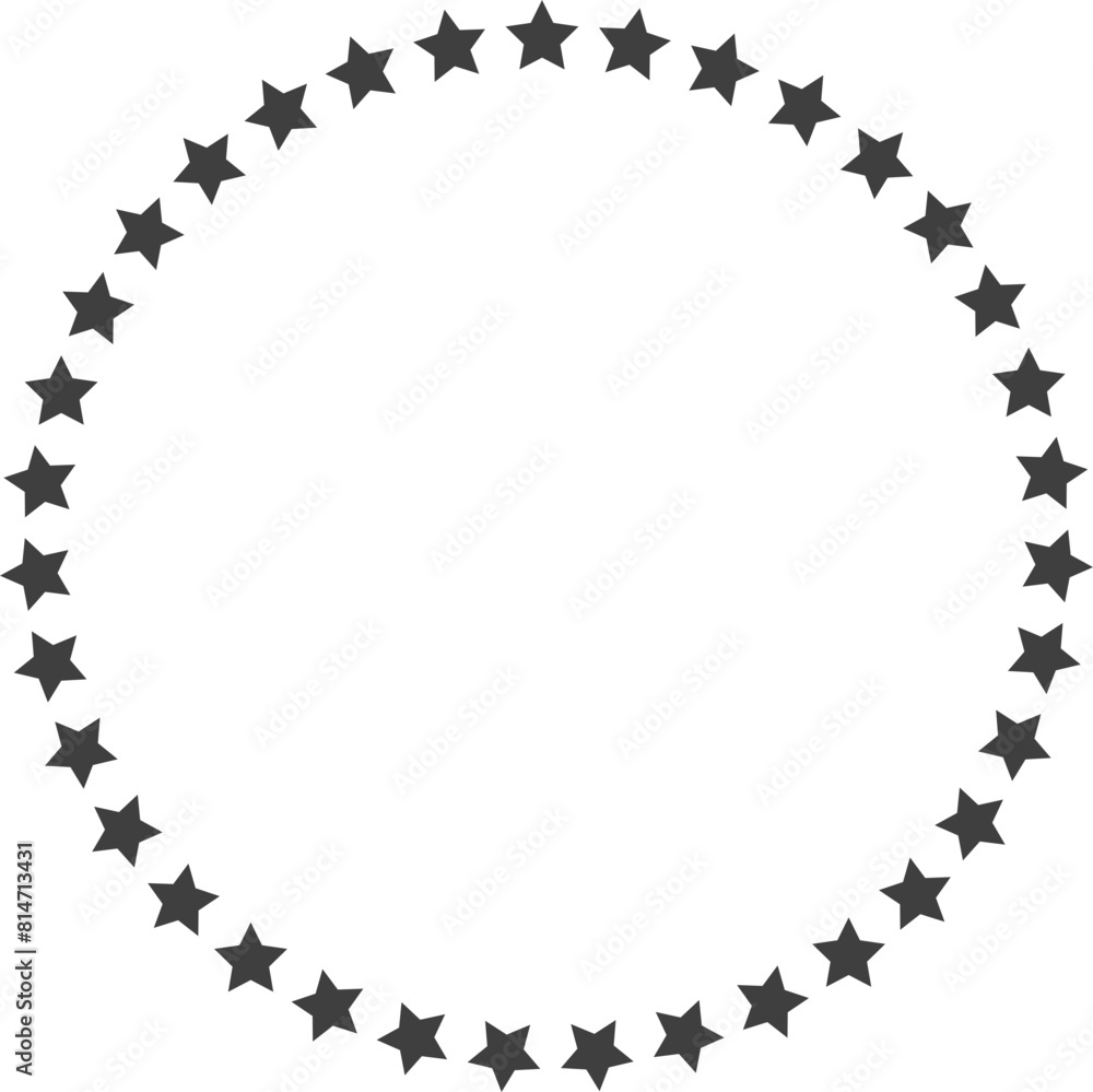 Start decoration frame in vector. Stars abstract round border. Start decoration frame in vector. Stars abstract round border.