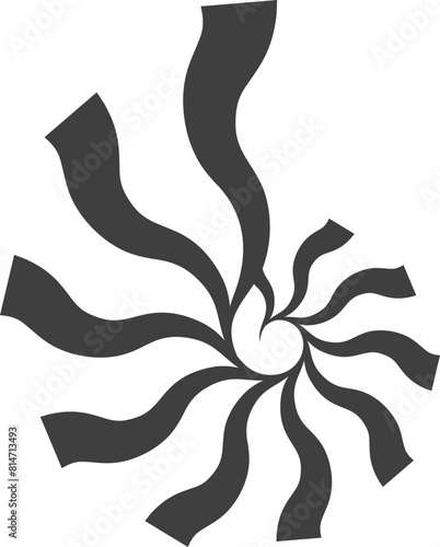 Spiral and swirl motion twisting circles design element set. (ID: 814713493)