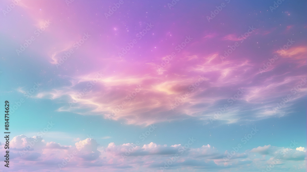 Vibrant pink and blue galaxy-inspired cloudscape Vibrant pink and blue galaxy-inspired cloudscape