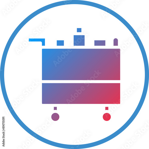 Vector Design Airplane Food Trolley Icon Style