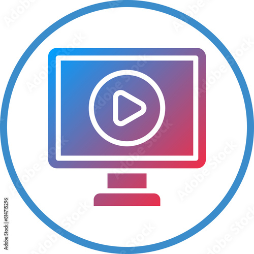 Vector Design Video Tutorial Icon Style