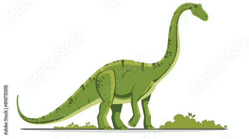 Profile of brachiosaurus dino. Extinct dinosaur 