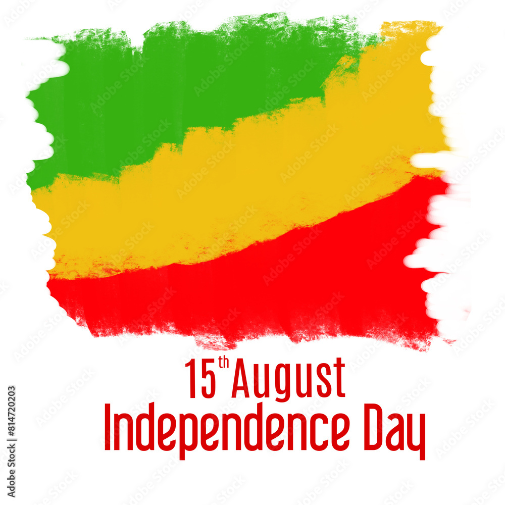 republic of congo independence day greeting card with a transparent background republic of congo independence day greeting card with a transparent background