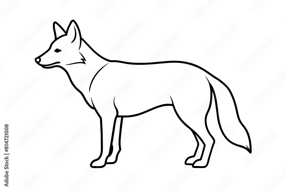 coyote line art silhouette illustration coyote line art silhouette illustration