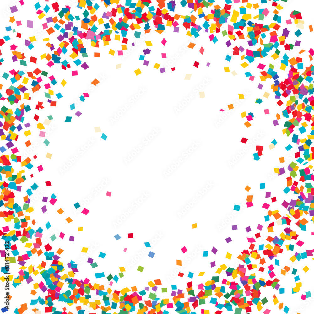 a circle of colorful confetti on a white background a circle of colorful confetti on a white background