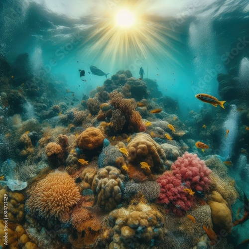 Beautiful Coral Reef Scenery  Underwater Marvel