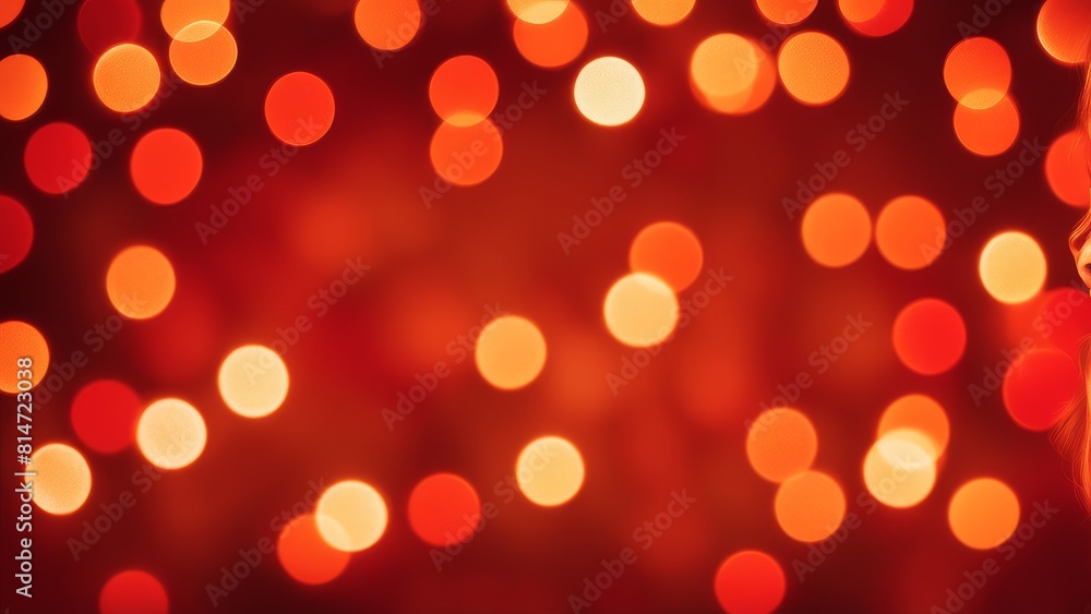 Christmas lights on red background with bokeh effect. Festive background. Christmas lights on red background with bokeh effect. Festive background.