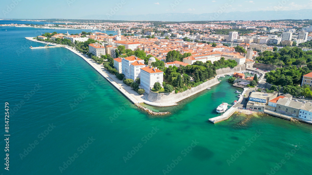 Aerial view of Zadar cityscape along the sea, Croatia Aerial view of Zadar cityscape along the sea, Croatia