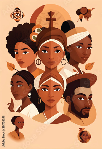 a poster of people with different faces and race