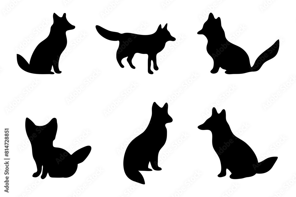 Simple fox silhouette set design