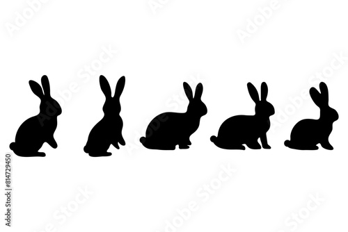 Simple rabbit silhouette set design