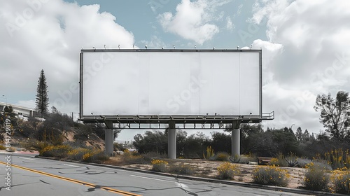 Advertising concept mockup on the highway