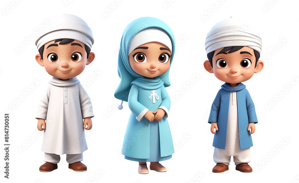 3d rendering boy and girl cartoon characters isolated on transparent background, PNG file add 3d rendering boy and girl cartoon characters isolated on transparent background, PNG file add