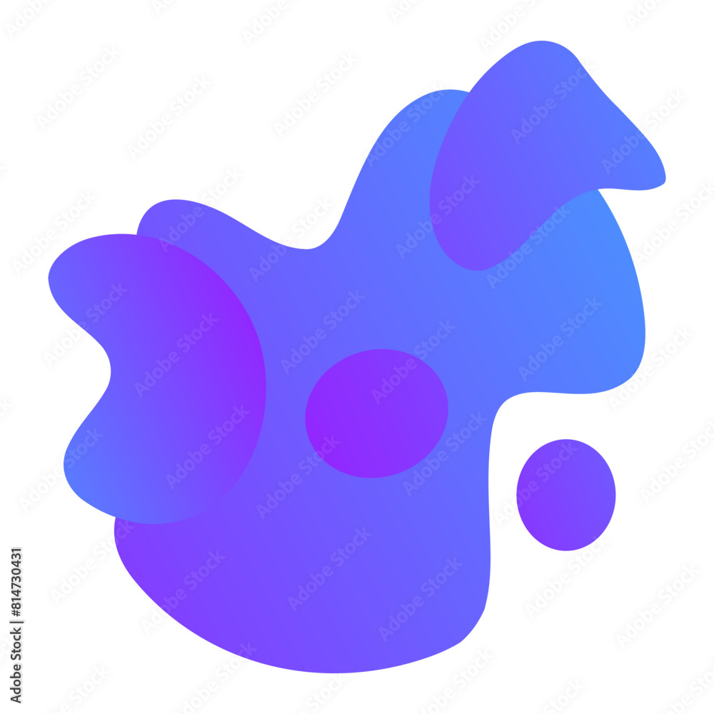 Gradient colorful shape in trendy style. Abstract liquid shape, icon or logo. Vector isolated on white background. Gradient colorful shape in trendy style. Abstract liquid shape, icon or logo. Vector isolated on white background.