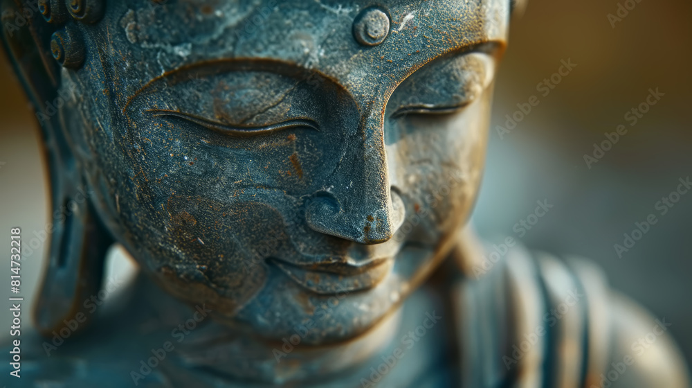 Macro photograph of the face of a buddha statue. Macro photograph of the face of a buddha statue.