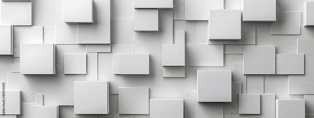White background with 3D squares arranged in an elegant pattern, creating a minimalist and modern design in the style of for advertising or presentation
White background with 3D squares arranged in an elegant pattern, creating a minimalist and modern design in the style of for advertising or presentation