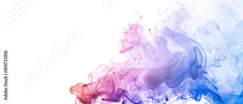 Art Abstract smoke painting blots background, Alcohol ink colors, Marble horizontal texture ,Dense multicolored smoke on a white isolated background, The colorful dye in the water 