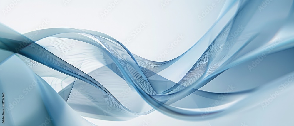 Abstract background with glowing wavy lines in blue colors, Dynamic ...