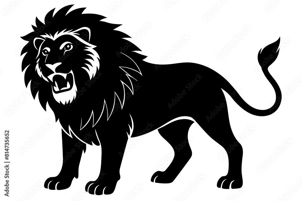 lion line art silhouette illustration lion line art silhouette illustration