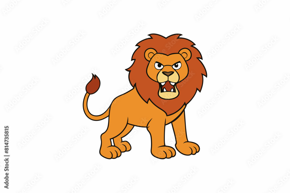 lion cartoon vector illustration lion cartoon vector illustration