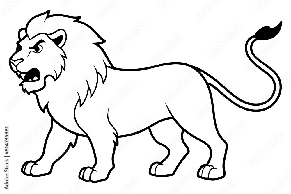 lion line art silhouette illustration lion line art silhouette illustration