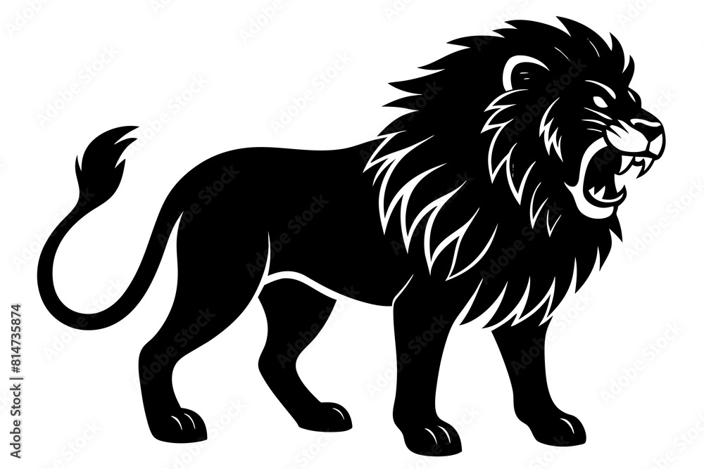 lion line art silhouette illustration lion line art silhouette illustration