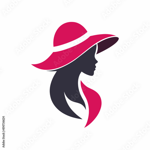 Women hat fashion logo vector art illustration © bizboxdesigner