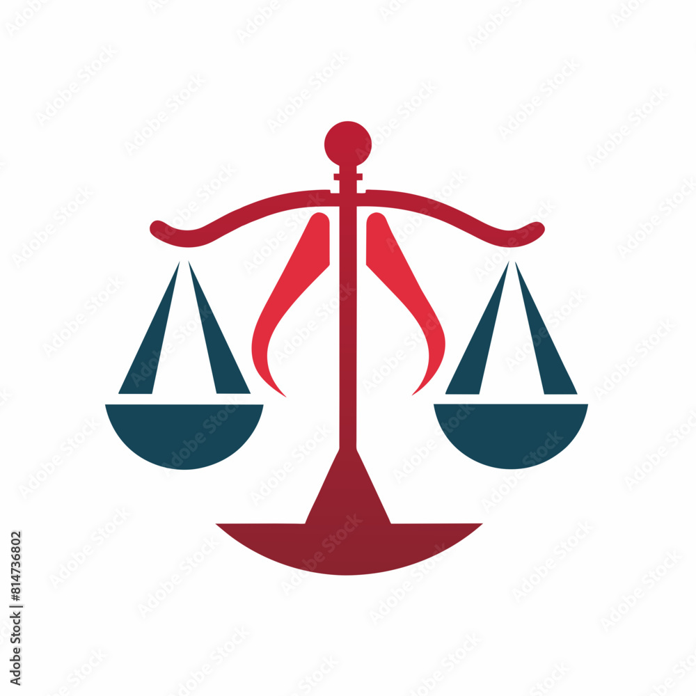 Creative law firm vector art illustration with a Scales of Justice icon logo design. Creative law firm vector art illustration with a Scales of Justice icon logo design.
