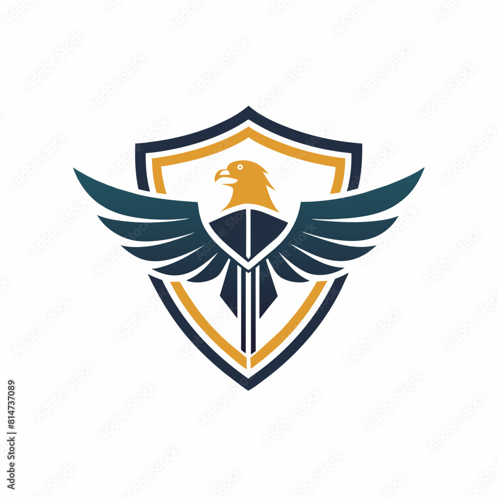 Creative law firm vector art illustration with a Shield and Eagle icon logo design.
Creative law firm vector art illustration with a Shield and Eagle icon logo design.