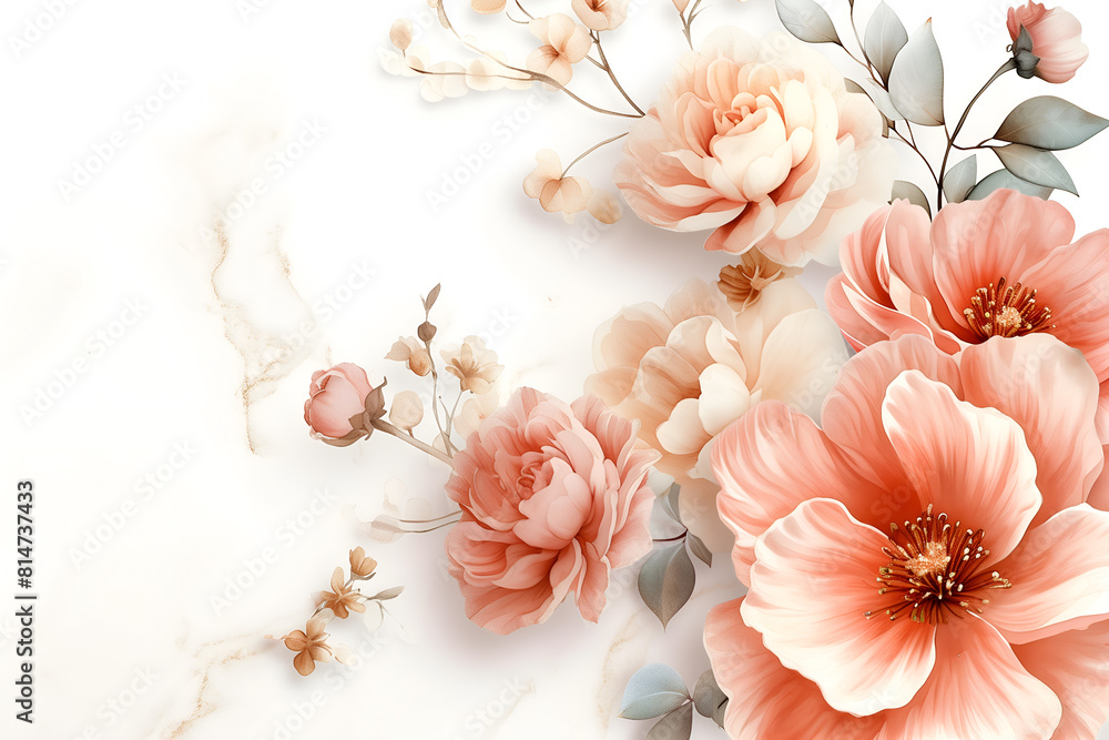 Frame of beautiful flowers with place for text Frame of beautiful flowers with place for text
