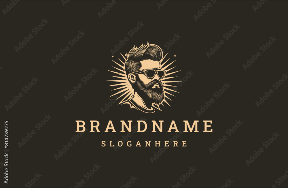 Fototapeta premium Man logo icon design template vector illustration