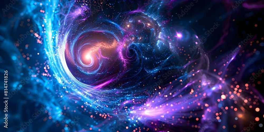 Fototapeta premium The Impact of Quantum Computing and AR on Advancements in D Printing and Space Technology. Concept Quantum Computing, AR, 3D Printing, Space Technology, Technological Advancements